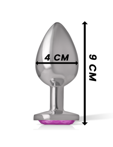 INTENSE - PLUG ANAL EN MÉTAL ALUMINIUM COEUR ROSE TAILLE L