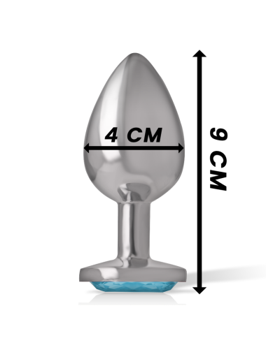 INTENSE - PLUG ANAL MÉTAL ALUMINIUM COEUR BLEU TAILLE L