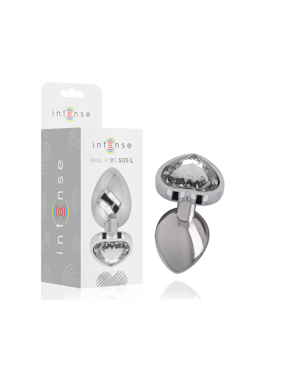INTENSE - PLUG ANAL MÉTAL ALUMINIUM COEUR BLANC TAILLE L