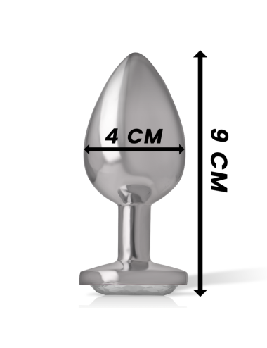 INTENSE - PLUG ANAL MÉTAL ALUMINIUM COEUR BLANC TAILLE L