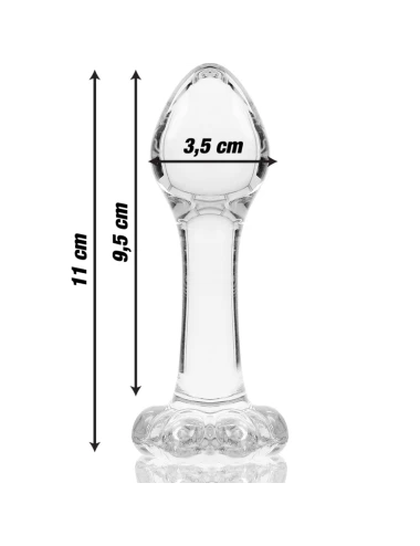 NEBULA SERIES BY IBIZA - PLUG ANAL MODÈLE 2 VERRE BOROSILICATE CLAIR 11 CM -O- 3.5 CM