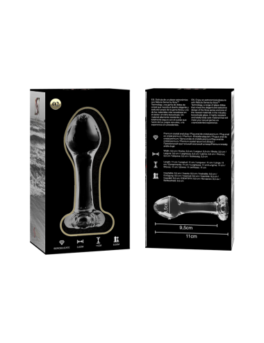 NEBULA SERIES BY IBIZA - PLUG ANAL MODÈLE 2 VERRE BOROSILICATE CLAIR 11 CM -O- 3.5 CM