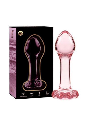 NEBULA SERIES BY IBIZA - PLUG ANAL MODÈLE 2 VERRE BOROSILICATE ROSE 11 CM -O- 3.5 CM