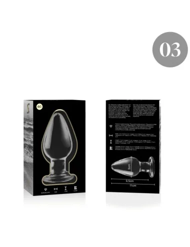 NEBULA SERIES BY IBIZA - PLUG ANAL MODÈLE 3 VERRE BOROSILICATE TRANSPARENT 11 CM -O- 5 CM
