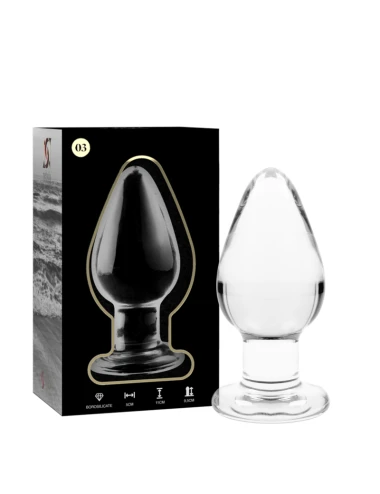 NEBULA SERIES BY IBIZA - PLUG ANAL MODÈLE 3 VERRE BOROSILICATE TRANSPARENT 11 CM -O- 5 CM