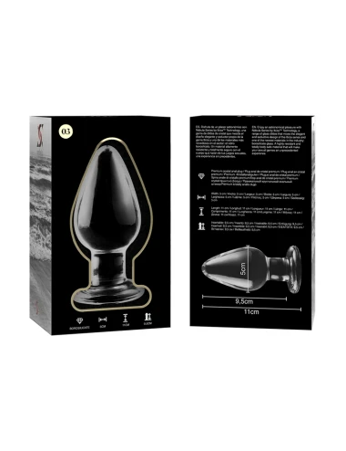NEBULA SERIES BY IBIZA - PLUG ANAL MODÈLE 3 VERRE BOROSILICATE TRANSPARENT 11 CM -O- 5 CM
