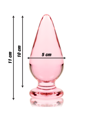 NEBULA SERIES BY IBIZA - PLUG ANAL MODÈLE 4 VERRE BOROSILICATE ROSE 11 CM -O- 5 CM