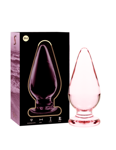 NEBULA SERIES BY IBIZA - PLUG ANAL MODÈLE 4 VERRE BOROSILICATE ROSE 11 CM -O- 5 CM