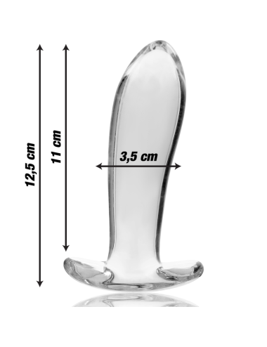 NEBULA SERIES BY IBIZA - PLUG ANAL MODÈLE 5 VERRE BOROSILICATE CLAIR 12.5 CM -O- 3.5 CM