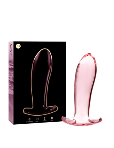 NEBULA SERIES BY IBIZA - PLUG ANAL MODÈLE 5 VERRE BOROSILICATE ROSE 12.5 CM -O- 3.5 CM