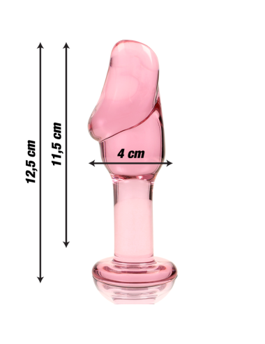 NEBULA SERIES BY IBIZA - PLUG ANAL MODÈLE 6 VERRE BOROSILICATE ROSE 12.5 CM -O- 4 CM