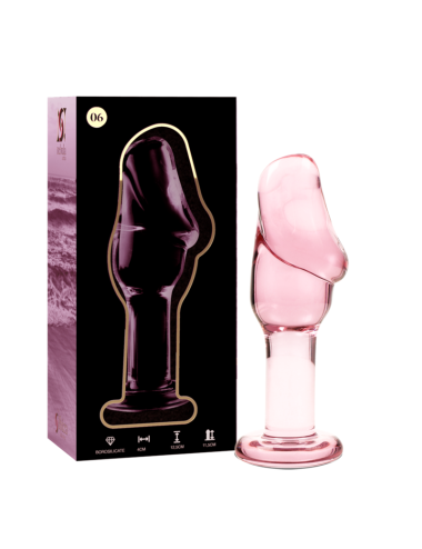 NEBULA SERIES BY IBIZA - PLUG ANAL MODÈLE 6 VERRE BOROSILICATE ROSE 12.5 CM -O- 4 CM