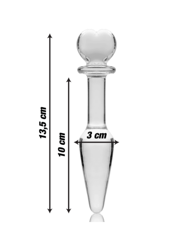 NEBULA SERIES BY IBIZA - PLUG ANAL MODÈLE 7 VERRE BOROSILICATE CLAIR 13.5 CM -O- 3 CM