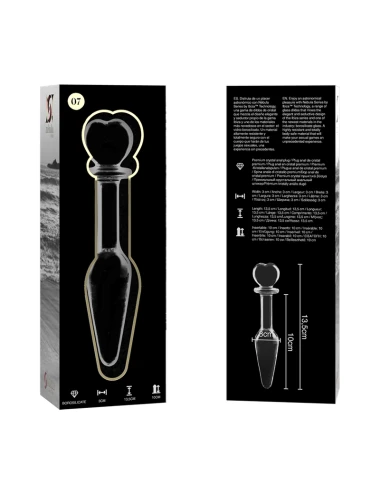 NEBULA SERIES BY IBIZA - PLUG ANAL MODÈLE 7 VERRE BOROSILICATE CLAIR 13.5 CM -O- 3 CM