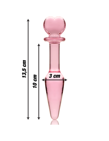 NEBULA SERIES BY IBIZA - PLUG ANAL MODÈLE 7 VERRE BOROSILICATE ROSE 13.5 CM -O- 3 CM