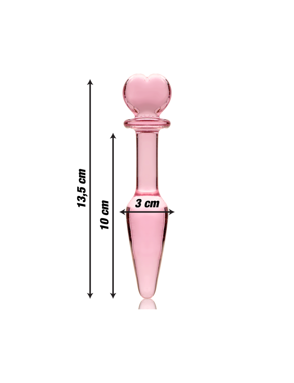 NEBULA SERIES BY IBIZA - PLUG ANAL MODÈLE 7 VERRE BOROSILICATE ROSE 13.5 CM -O- 3 CM