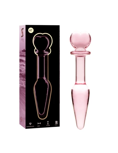 NEBULA SERIES BY IBIZA - PLUG ANAL MODÈLE 7 VERRE BOROSILICATE ROSE 13.5 CM -O- 3 CM