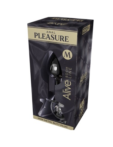 ALIVE - MINI PLUG DE PLAISIR ANAL MÉTAL BLANC TAILLE M