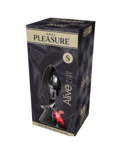 ALIVE - MINI PLUG DE PLAISIR ANAL MÉTAL ROUGE TAILLE S