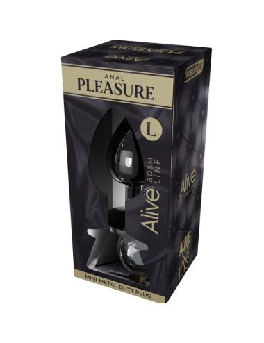 ALIVE - MINI PLUG ANAL PLEASURE MÉTAL NOIR TAILLE L