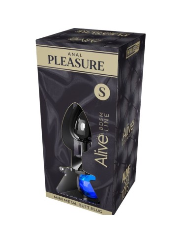 ALIVE - MINI PLUG DE PLAISIR ANAL MÉTAL BLEU TAILLE S