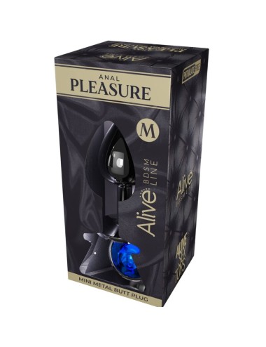 ALIVE - MINI PLUG MÉTAL BLEU PLAISIR ANAL TAILLE M