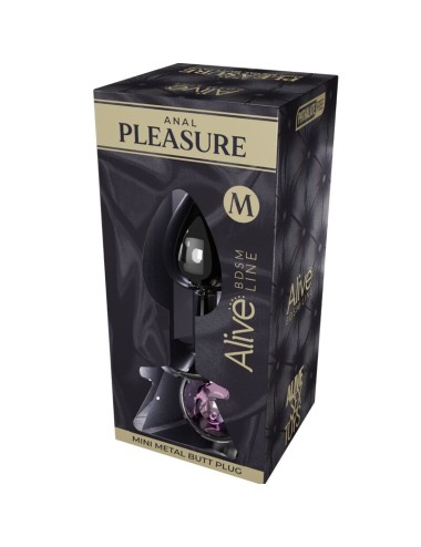 ALIVE - PLAISIR ANAL MINI PLUG MÉTAL ROSE TAILLE M