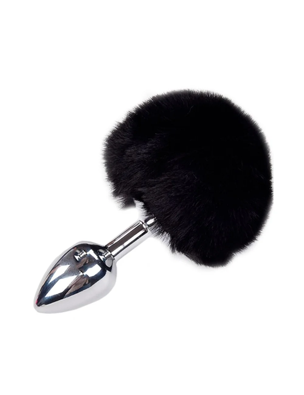 ALIVE - PLUG DE PLAISIR ANAL LISSE MÉTAL FLUFFY NOIR TAILLE S ALIVE - PLUG DE PLAISIR ANAL LISSE MÉTAL FLUFFY NOIR TAILLE S