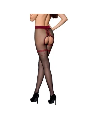 PASSION - TIOPEN 019 COLLANTS NOIR/ROUGE 1/2 20 DEN