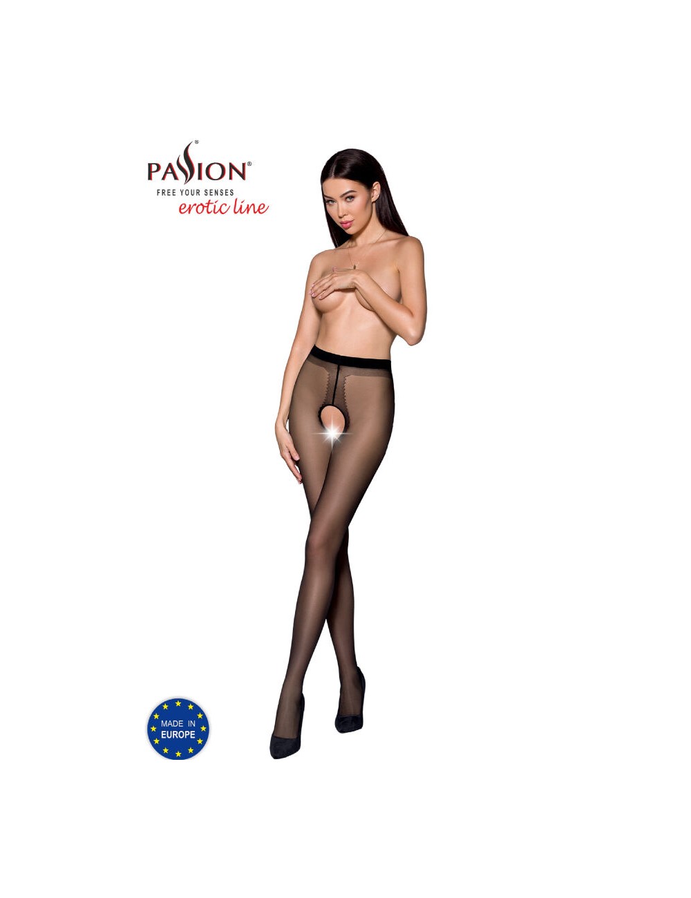 PASSION - TIOPEN 022 COLLANTS NOIR/ROUGE 3/4 20 DEN PASSION - TIOPEN 022 COLLANTS NOIR/ROUGE 3/4 20 DEN