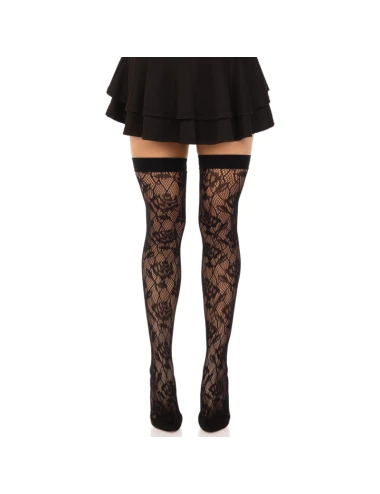 LEG AVENUE - STOCKS NET DE ROSES SAUVAGES NOIR