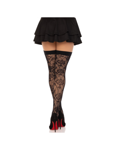 LEG AVENUE - STOCKS NET DE ROSES SAUVAGES NOIR
