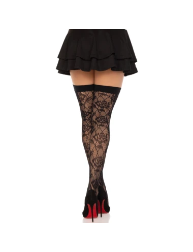 LEG AVENUE - STOCKS NET DE ROSES SAUVAGES NOIR