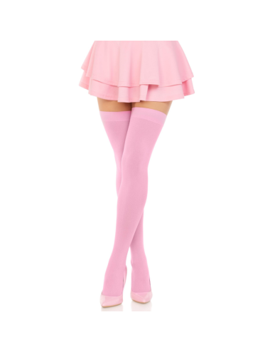 LEG AVENUE - CUISSES HAUTES EN NYLON ROSE