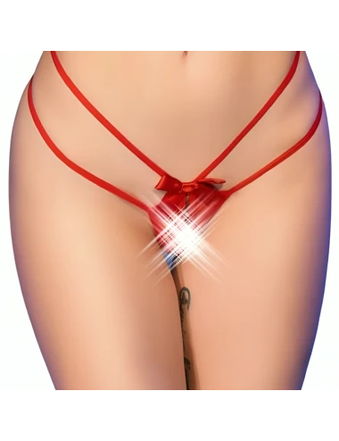CHILIROSE - CR 4695 BABYDOLL & STRING SANS ENTREJAMBE ROUGE L/XL