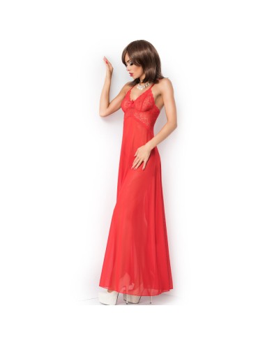 CHILIROSE - CR 3883 BABYDOLL LONG ROUGE L/XL