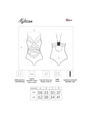 LIVCO CORSETTI FASHION - KYLSSIAM LC 90613 CORPS NOIR L/XL