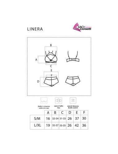 LIVCO CORSETTI FASHION - LINERA FOR THE SENSES COLLECTION SOUTIEN-GORGE + CULOTTE NOIR