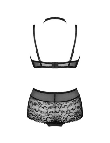 LIVCO CORSETTI FASHION - LINERA FOR THE SENSES COLLECTION SOUTIEN-GORGE + CULOTTE NOIR L/XL