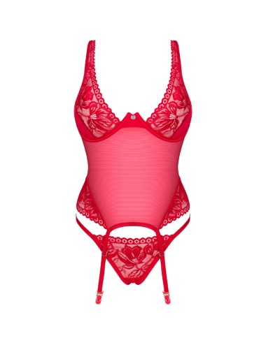 OBSESSIVE - CORSET LACELOVE ROUGE XS/S