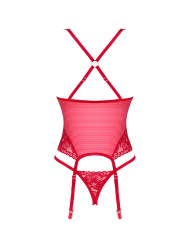 OBSESSIVE - CORSET LACELOVE ROUGE XS/S