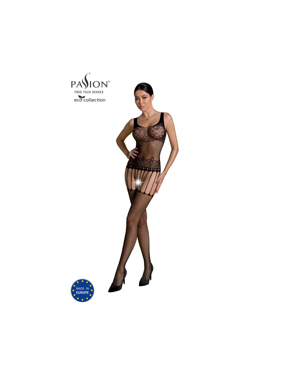 PASSION - BODYSTOCKING ECO COLLECTION ECO BS001 NOIR