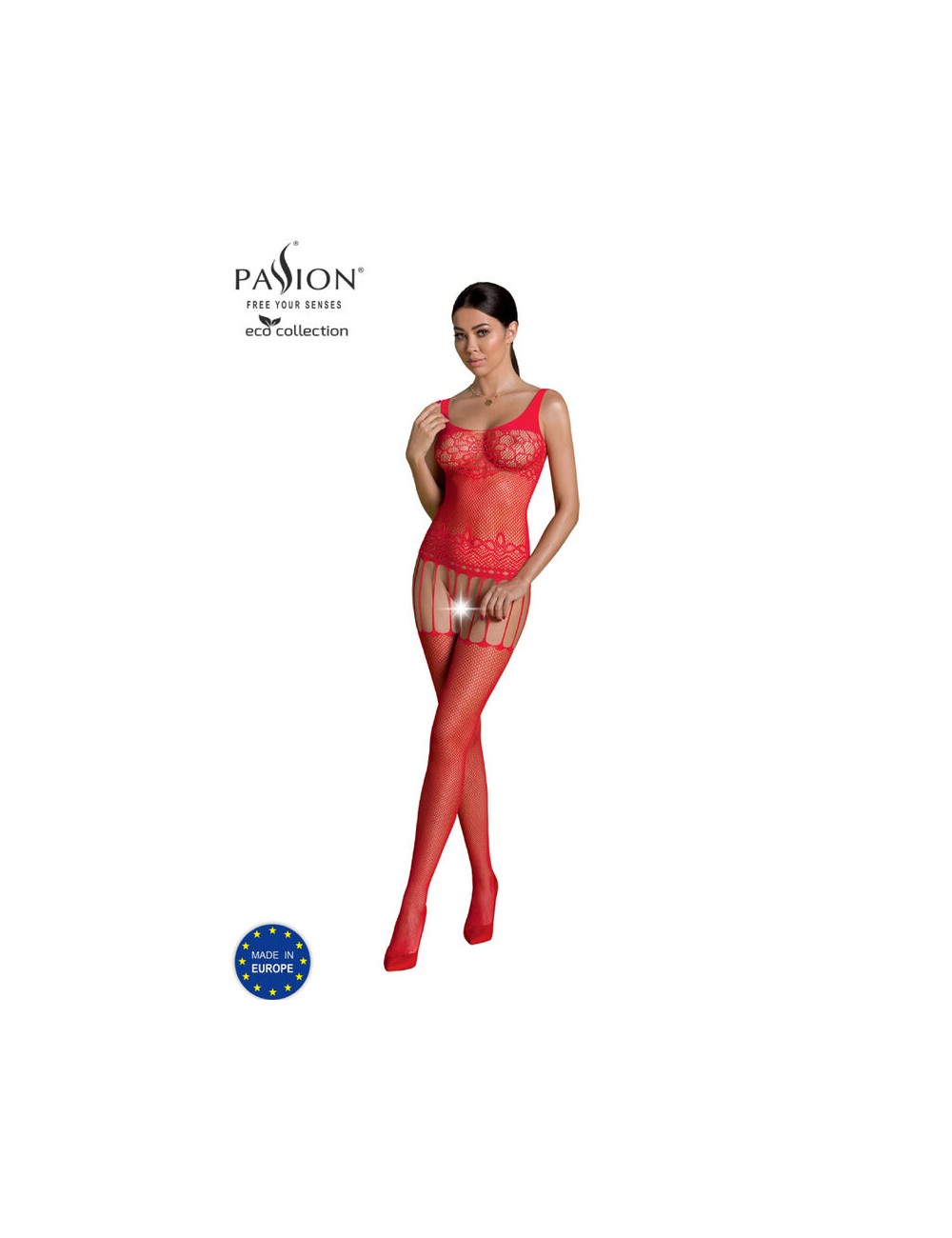 PASSION - BODYSTOCKING ECO COLLECTION ECO BS001 ROUGE PASSION - BODYSTOCKING ECO COLLECTION ECO BS001 ROUGE