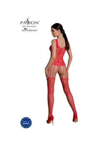PASSION - BODYSTOCKING ECO COLLECTION ECO BS001 ROUGE