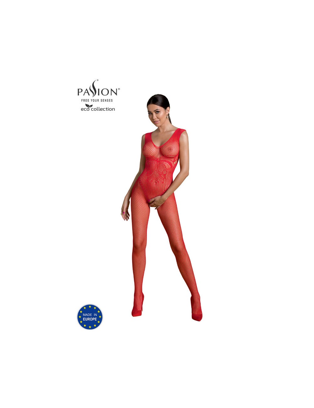 PASSION - BODYSTOCKING ECO COLLECTION ECO BS003 ROUGE
