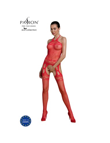 PASSION - BODYSTOCKING ECO COLLECTION ECO BS006 ROUGE