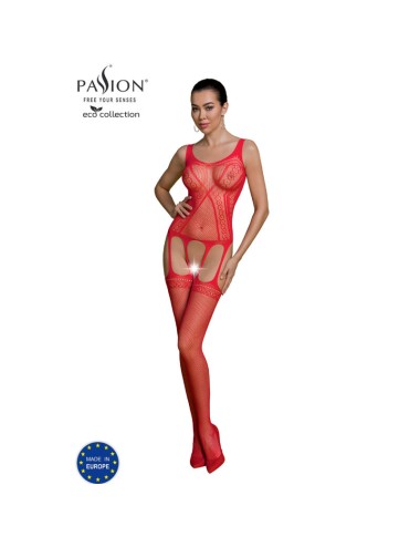 PASSION - BODYSTOCKING ECO COLLECTION ECO BS007 ROUGE
