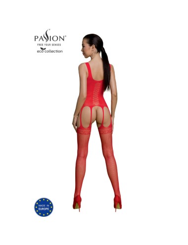 PASSION - BODYSTOCKING ECO COLLECTION ECO BS007 ROUGE