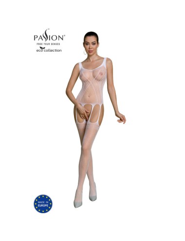 PASSION - BODYSTOCKING ECO COLLECTION ECO BS007 BLANC