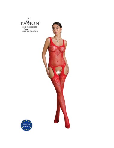 PASSION - BODYSTOCKING ECO COLLECTION ECO BS008 ROUGE